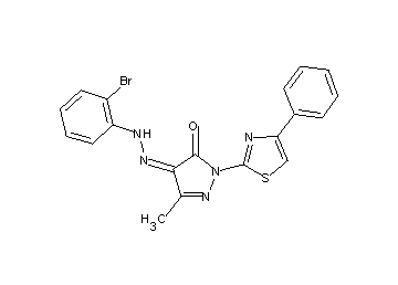 4-[(2-bromophenyl)hydrazono]-5-methyl-2-(4-phenyl-1,3-thiazol-2-yl)-2,4-dihydro-3H-pyrazol-3-one - Click Image to Close