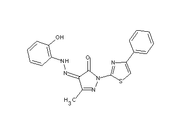 4-[(2-hydroxyphenyl)hydrazono]-5-methyl-2-(4-phenyl-1,3-thiazol-2-yl)-2,4-dihydro-3H-pyrazol-3-one - Click Image to Close