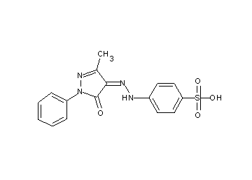 4-[2-(3-methyl-5-oxo-1-phenyl-1,5-dihydro-4H-pyrazol-4-ylidene)hydrazino]benzenesulfonic acid - Click Image to Close