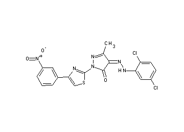 4-[(2,5-dichlorophenyl)hydrazono]-5-methyl-2-[4-(3-nitrophenyl)-1,3-thiazol-2-yl]-2,4-dihydro-3H-pyrazol-3-one - Click Image to Close