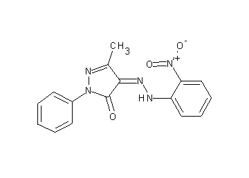 5-methyl-4-[(2-nitrophenyl)hydrazono]-2-phenyl-2,4-dihydro-3H-pyrazol-3-one - Click Image to Close