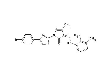 2-[4-(4-bromophenyl)-1,3-thiazol-2-yl]-4-[(2,3-dimethylphenyl)hydrazono]-5-methyl-2,4-dihydro-3H-pyrazol-3-one - Click Image to Close