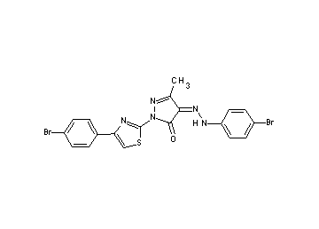4-[(4-bromophenyl)hydrazono]-2-[4-(4-bromophenyl)-1,3-thiazol-2-yl]-5-methyl-2,4-dihydro-3H-pyrazol-3-one - Click Image to Close