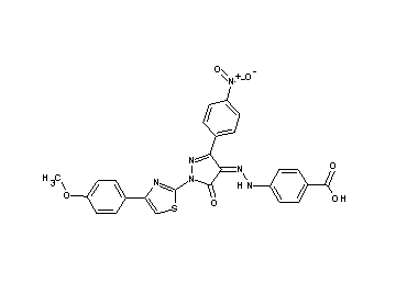4-{2-[1-[4-(4-methoxyphenyl)-1,3-thiazol-2-yl]-3-(4-nitrophenyl)-5-oxo-1,5-dihydro-4H-pyrazol-4-ylidene]hydrazino}benzoic aci - Click Image to Close