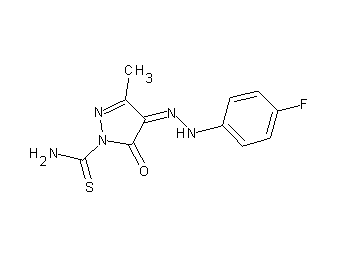 4-[(4-fluorophenyl)hydrazono]-3-methyl-5-oxo-4,5-dihydro-1H-pyrazole-1-carbothioamide - Click Image to Close