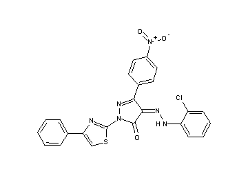4-[(2-chlorophenyl)hydrazono]-5-(4-nitrophenyl)-2-(4-phenyl-1,3-thiazol-2-yl)-2,4-dihydro-3H-pyrazol-3-one - Click Image to Close