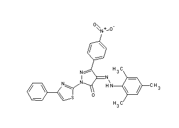 4-(mesitylhydrazono)-5-(4-nitrophenyl)-2-(4-phenyl-1,3-thiazol-2-yl)-2,4-dihydro-3H-pyrazol-3-one - Click Image to Close