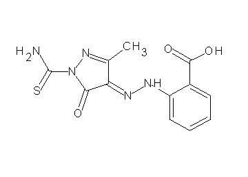 2-{2-[1-(aminocarbonothioyl)-3-methyl-5-oxo-1,5-dihydro-4H-pyrazol-4-ylidene]hydrazino}benzoic acid - Click Image to Close