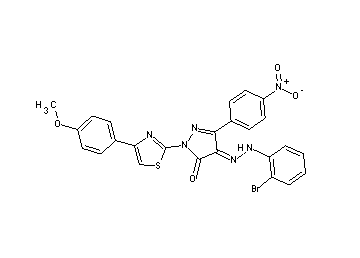 4-[(2-bromophenyl)hydrazono]-2-[4-(4-methoxyphenyl)-1,3-thiazol-2-yl]-5-(4-nitrophenyl)-2,4-dihydro-3H-pyrazol-3-one - Click Image to Close