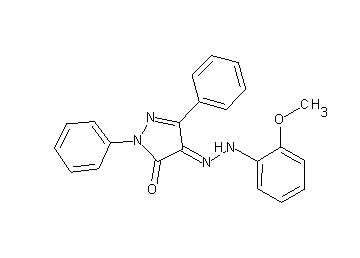 4-[(2-methoxyphenyl)hydrazono]-2,5-diphenyl-2,4-dihydro-3H-pyrazol-3-one - Click Image to Close
