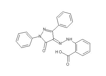 2-[2-(5-oxo-1,3-diphenyl-1,5-dihydro-4H-pyrazol-4-ylidene)hydrazino]benzoic acid - Click Image to Close