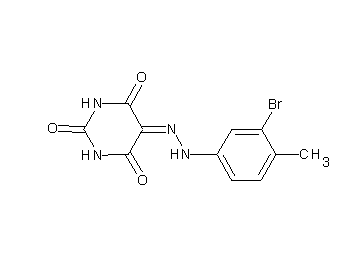 5-[(3-bromo-4-methylphenyl)hydrazono]-2,4,6(1H,3H,5H)-pyrimidinetrione - Click Image to Close