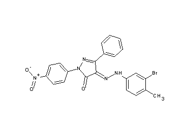 4-[(3-bromo-4-methylphenyl)hydrazono]-2-(4-nitrophenyl)-5-phenyl-2,4-dihydro-3H-pyrazol-3-one - Click Image to Close