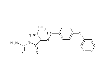 3-methyl-5-oxo-4-[(4-phenoxyphenyl)hydrazono]-4,5-dihydro-1H-pyrazole-1-carbothioamide - Click Image to Close