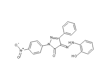 4-[(2-hydroxyphenyl)hydrazono]-2-(4-nitrophenyl)-5-phenyl-2,4-dihydro-3H-pyrazol-3-one - Click Image to Close