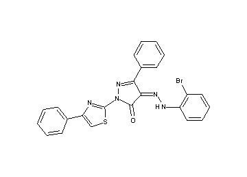 4-[(2-bromophenyl)hydrazono]-5-phenyl-2-(4-phenyl-1,3-thiazol-2-yl)-2,4-dihydro-3H-pyrazol-3-one - Click Image to Close
