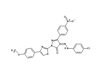 4-[(4-chlorophenyl)hydrazono]-2-[4-(4-methoxyphenyl)-1,3-thiazol-2-yl]-5-(4-nitrophenyl)-2,4-dihydro-3H-pyrazol-3-one - Click Image to Close