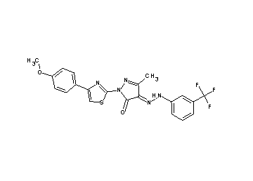 2-[4-(4-methoxyphenyl)-1,3-thiazol-2-yl]-5-methyl-4-{[3-(trifluoromethyl)phenyl]hydrazono}-2,4-dihydro-3H-pyrazol-3-one