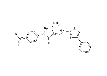 5-methyl-2-(4-nitrophenyl)-4-[(4-phenyl-1,3-thiazol-2-yl)hydrazono]-2,4-dihydro-3H-pyrazol-3-one - Click Image to Close