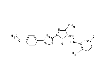 4-[(5-chloro-2-methylphenyl)hydrazono]-2-[4-(4-methoxyphenyl)-1,3-thiazol-2-yl]-5-methyl-2,4-dihydro-3H-pyrazol-3-one - Click Image to Close