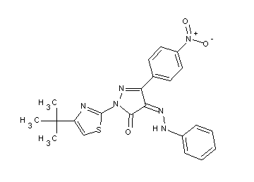 2-(4-tert-butyl-1,3-thiazol-2-yl)-5-(4-nitrophenyl)-4-(phenylhydrazono)-2,4-dihydro-3H-pyrazol-3-one - Click Image to Close