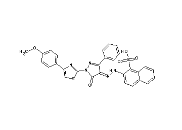 2-(2-{1-[4-(4-methoxyphenyl)-1,3-thiazol-2-yl]-5-oxo-3-phenyl-1,5-dihydro-4H-pyrazol-4-ylidene}hydrazino)-1-naphthalenesulfon - Click Image to Close