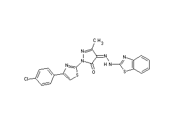 4-(1,3-benzothiazol-2-ylhydrazono)-2-[4-(4-chlorophenyl)-1,3-thiazol-2-yl]-5-methyl-2,4-dihydro-3H-pyrazol-3-one