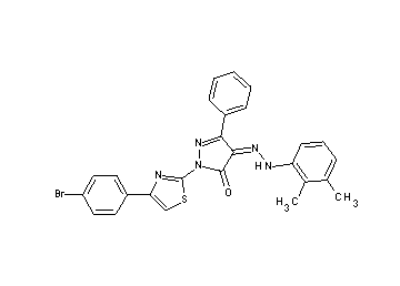 2-[4-(4-bromophenyl)-1,3-thiazol-2-yl]-4-[(2,3-dimethylphenyl)hydrazono]-5-phenyl-2,4-dihydro-3H-pyrazol-3-one - Click Image to Close