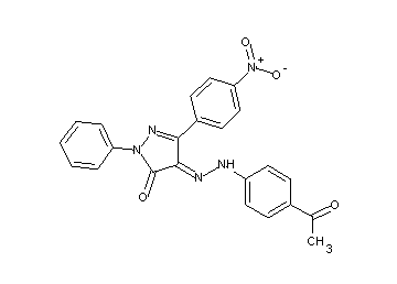 4-[(4-acetylphenyl)hydrazono]-5-(4-nitrophenyl)-2-phenyl-2,4-dihydro-3H-pyrazol-3-one - Click Image to Close