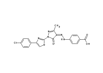 4-(2-{1-[4-(4-chlorophenyl)-1,3-thiazol-2-yl]-3-methyl-5-oxo-1,5-dihydro-4H-pyrazol-4-ylidene}hydrazino)benzoic acid - Click Image to Close
