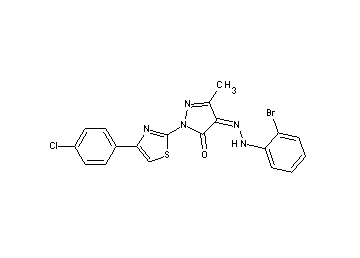 4-[(2-bromophenyl)hydrazono]-2-[4-(4-chlorophenyl)-1,3-thiazol-2-yl]-5-methyl-2,4-dihydro-3H-pyrazol-3-one