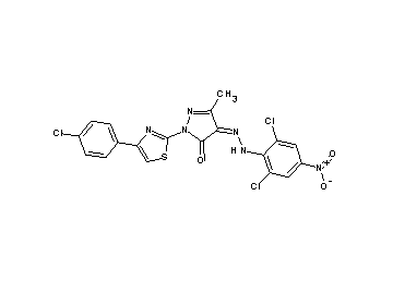 2-[4-(4-chlorophenyl)-1,3-thiazol-2-yl]-4-[(2,6-dichloro-4-nitrophenyl)hydrazono]-5-methyl-2,4-dihydro-3H-pyrazol-3-one - Click Image to Close