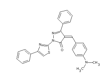 4-[4-(dimethylamino)benzylidene]-5-phenyl-2-(4-phenyl-1,3-thiazol-2-yl)-2,4-dihydro-3H-pyrazol-3-one - Click Image to Close