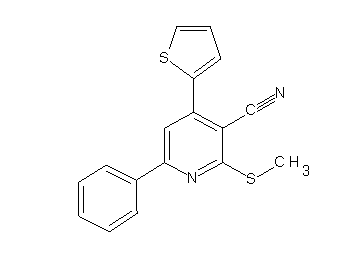 2-(methylsulfanyl)-6-phenyl-4-(2-thienyl)nicotinonitrile - Click Image to Close