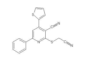 2-[(cyanomethyl)sulfanyl]-6-phenyl-4-(2-thienyl)nicotinonitrile - Click Image to Close