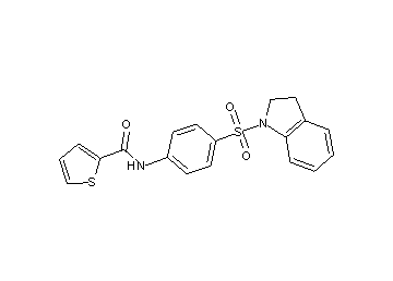 N-[4-(2,3-dihydro-1H-indol-1-ylsulfonyl)phenyl]-2-thiophenecarboxamide - Click Image to Close