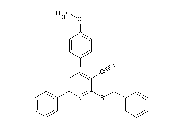 2-(benzylsulfanyl)-4-(4-methoxyphenyl)-6-phenylnicotinonitrile - Click Image to Close