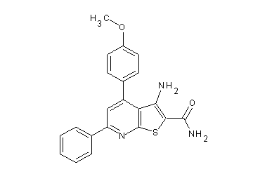 3-amino-4-(4-methoxyphenyl)-6-phenylthieno[2,3-b]pyridine-2-carboxamide - Click Image to Close