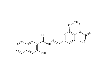 4-[2-(3-hydroxy-2-naphthoyl)carbonohydrazonoyl]-2-methoxyphenyl acetate - Click Image to Close