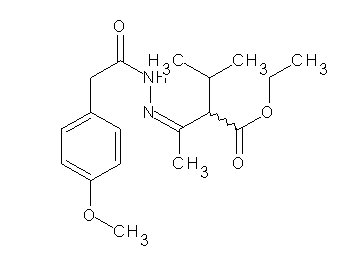 ethyl 2-isopropyl-3-{[(4-methoxyphenyl)acetyl]hydrazono}butanoate - Click Image to Close