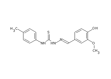 4-hydroxy-3-methoxybenzaldehyde N-(4-methylphenyl)thiosemicarbazone - Click Image to Close