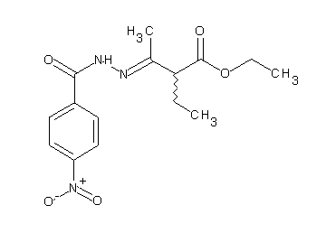 ethyl 2-ethyl-3-[(4-nitrobenzoyl)hydrazono]butanoate - Click Image to Close