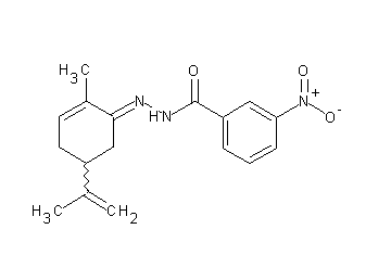 N'-(5-isopropenyl-2-methyl-2-cyclohexen-1-ylidene)-3-nitrobenzohydrazide - Click Image to Close