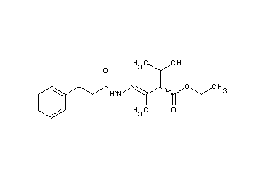 ethyl 2-isopropyl-3-[(3-phenylpropanoyl)hydrazono]butanoate
