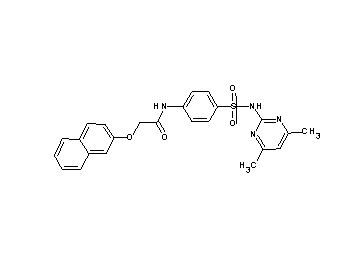 N-(4-{[(4,6-dimethyl-2-pyrimidinyl)amino]sulfonyl}phenyl)-2-(2-naphthyloxy)acetamide - Click Image to Close