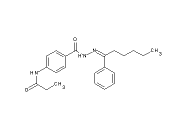 N-(4-{[2-(1-phenylhexylidene)hydrazino]carbonyl}phenyl)propanamide - Click Image to Close
