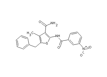 5-benzyl-4-methyl-2-[(3-nitrobenzoyl)amino]-3-thiophenecarboxamide - Click Image to Close