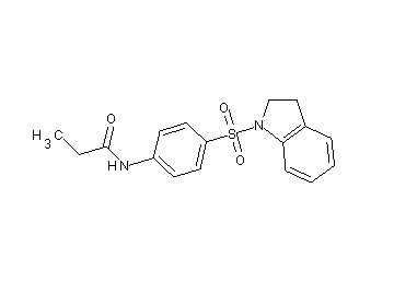 N-[4-(2,3-dihydro-1H-indol-1-ylsulfonyl)phenyl]propanamide - Click Image to Close