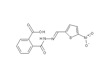 2-({2-[(5-nitro-2-thienyl)methylene]hydrazino}carbonyl)benzoic acid - Click Image to Close
