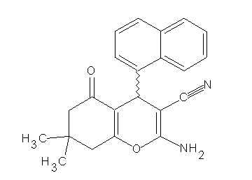 2-amino-7,7-dimethyl-4-(1-naphthyl)-5-oxo-5,6,7,8-tetrahydro-4H-chromene-3-carbonitrile - Click Image to Close